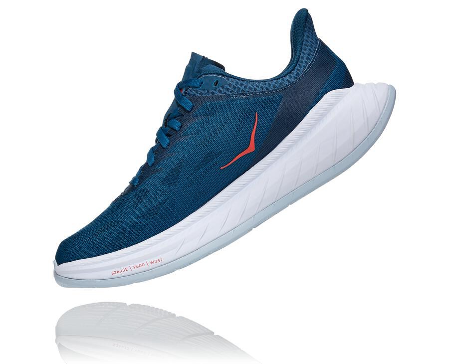 Tenis Hoka One One Feminino Azul Marinho/Branco - Carbon X 2 - 869-PIYODL